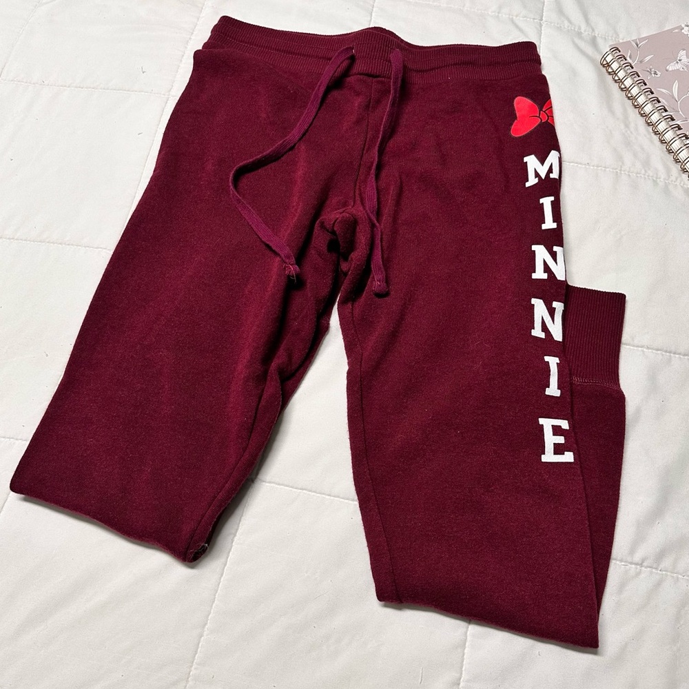 Disney Minnie Mouse Maroon Joggers